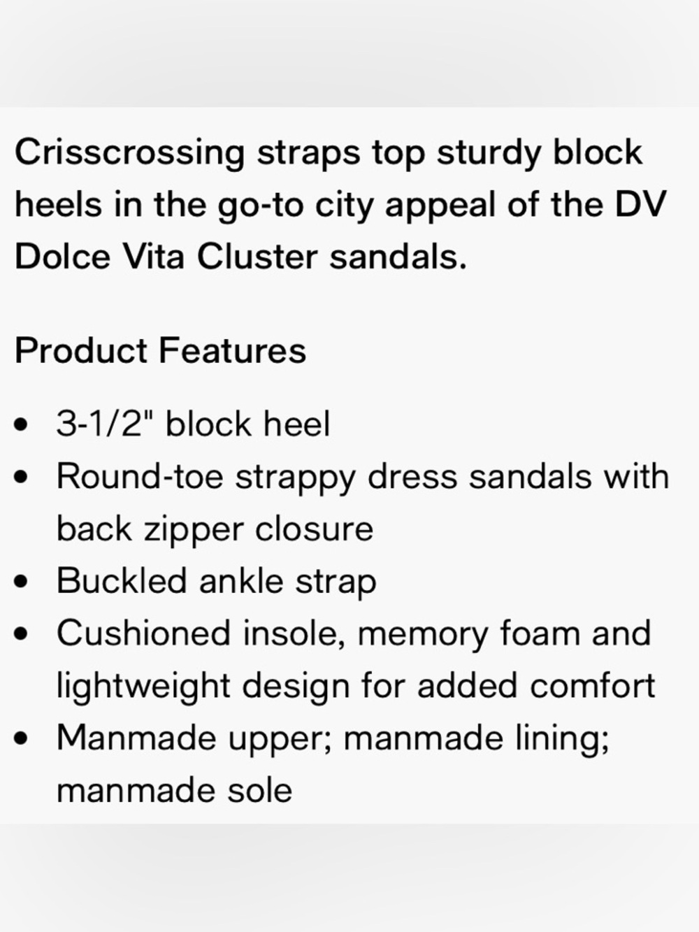 Dolce Vita Cluster Black Gladiator Strappy Block Heel Sandal Sz 9.5 BNWB - Picture 7 of 9